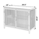 Worthington 35.5 in. W Iron and Glass Accent Storage Chest with 1 Interior Shelf by Butler Specialty Company