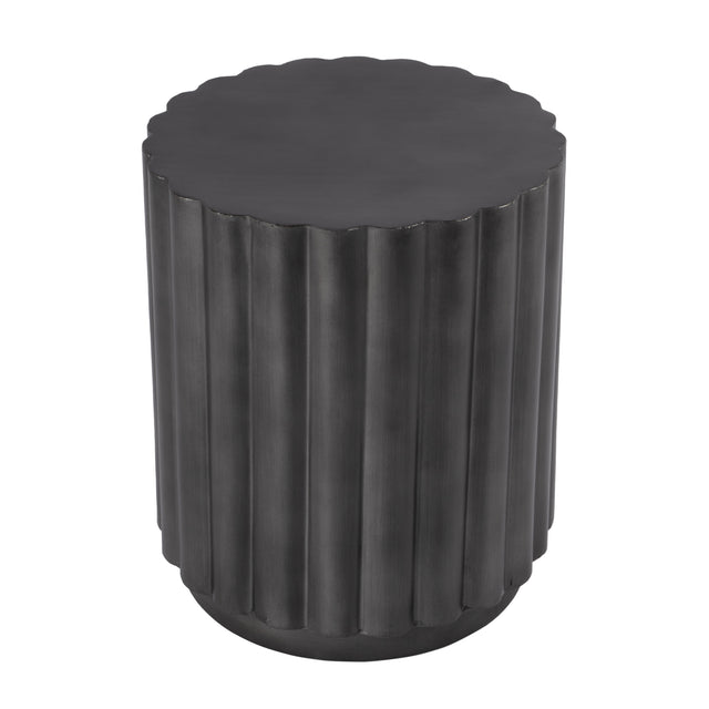 Ava 15 in. W Round Iron Fluted Side Table by Butler Specialty Company