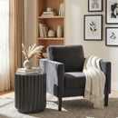 Ava 15 in. W Round Iron Fluted Side Table by Butler Specialty Company