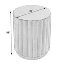 Ava 15 in. W Round Iron Fluted Side Table by Butler Specialty Company