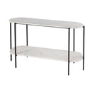 Renaldo 49.5 in. W Elongated Marble and Iron 2-Tier Console Table by Butler Specialty Company