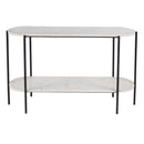 Renaldo 49.5 in. W Elongated Marble and Iron 2-Tier Console Table by Butler Specialty Company