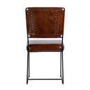 Nevin 19 in. Seat Height Leather and Iron Dining Side Chair by Butler Specialty Company