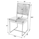 Nevin 19 in. Seat Height Leather and Iron Dining Side Chair by Butler Specialty Company