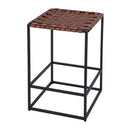 Lowell 24 in. Seat Height Leather and Iron Backless Counter Stool with Footrest by Butler Specialty Company