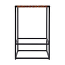 Lowell 24 in. Seat Height Leather and Iron Backless Counter Stool with Footrest by Butler Specialty Company