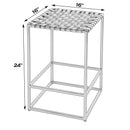 Lowell 24 in. Seat Height Leather and Iron Backless Counter Stool with Footrest by Butler Specialty Company