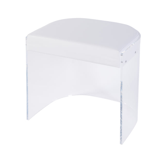 Solara 20 in. Seat Height Acrylic and Upholstered Accent Stool by Butler Specialty Company