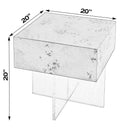Corsica 20 in. W Square Acrylic Side Table by Butler Specialty Company