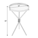 Lucca 14 in. W Round Aluminum and Iron Side Table with Tripod Shaped Base by Butler Specialty Company