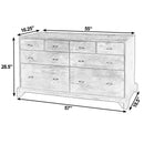 Faro 55 in. W Rectangular Wood 8 Drawer Dresser by Butler Specialty Company