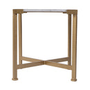 Loric 18 in. W Square Iron and Marble Side Table by Butler Specialty Company
