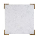 Loric 18 in. W Square Iron and Marble Side Table by Butler Specialty Company