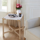 Loric 18 in. W Square Iron and Marble Side Table by Butler Specialty Company