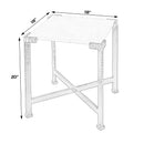 Loric 18 in. W Square Iron and Marble Side Table by Butler Specialty Company