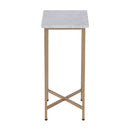 Paulina 9 in. W Square Marble and Iron End Table by Butler Specialty Company