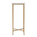 Paulina 9 in. W Square Marble and Iron End Table by Butler Specialty Company