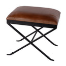Livingston 20 in. W Leather and Iron Upholstered Accent Stool by Butler Specialty Company