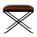 Livingston 20 in. W Leather and Iron Upholstered Accent Stool by Butler Specialty Company