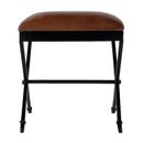 Livingston 20 in. W Leather and Iron Upholstered Accent Stool by Butler Specialty Company