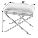 Livingston 20 in. W Leather and Iron Upholstered Accent Stool by Butler Specialty Company