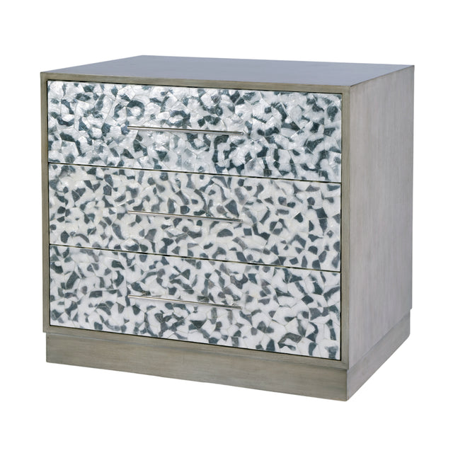 Maganda 32 in. W Rectangular Wood and Tortoise Capiz 3 Drawer Accent Chest of Drawers by Butler Specialty Company