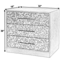 Maganda 32 in. W Rectangular Wood and Tortoise Capiz 3 Drawer Accent Chest of Drawers by Butler Specialty Company