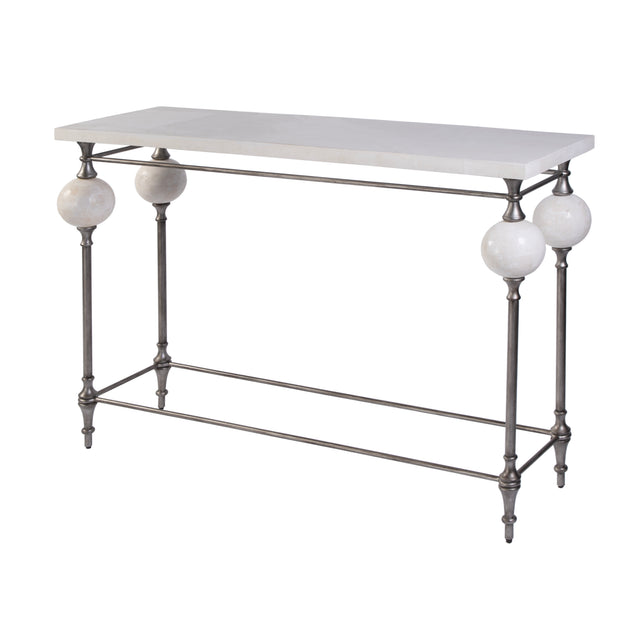 Amadeo 49 in. W Rectangular Stone and Metal Console Table by Butler Specialty Company