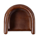 Dallas 19.5 in. Seat Height Leather and Iron Cushioned Dining Chair with Arms by Butler Specialty Company