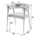 Dallas 19.5 in. Seat Height Leather and Iron Cushioned Dining Chair with Arms by Butler Specialty Company