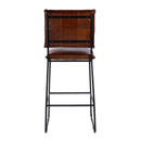 Niles 30 in. Seat Height Leather and Iron Bar Stool with Footrest by Butler Specialty Company