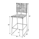 Niles 30 in. Seat Height Leather and Iron Bar Stool with Footrest by Butler Specialty Company