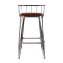 Coriander 31 in. Seat Height Leather & Iron Bar Height Stool with Back and Footrest by Butler Specialty Company