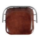 Coriander 31 in. Seat Height Leather & Iron Bar Height Stool with Back and Footrest by Butler Specialty Company