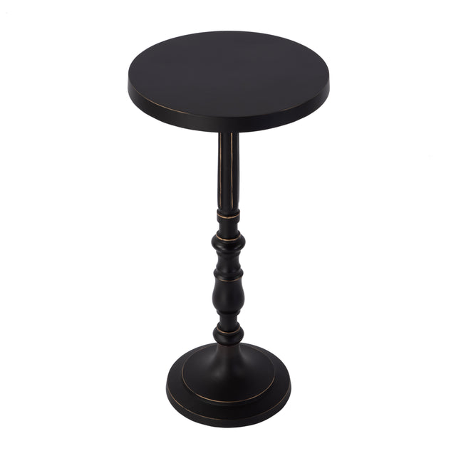 Heidi 12 in. W Round All Metal Pedestal Base End Table by Butler Specialty Company