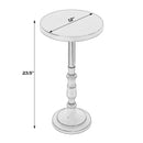 Heidi 12 in. W Round All Metal Pedestal Base End Table by Butler Specialty Company