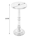 Garland 10 in. W Round All Metal Pedestal Base End Table by Butler Specialty Company