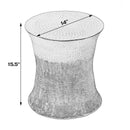 Galveston 14 in. W Stainless Steel End Table by Butler Specialty Company