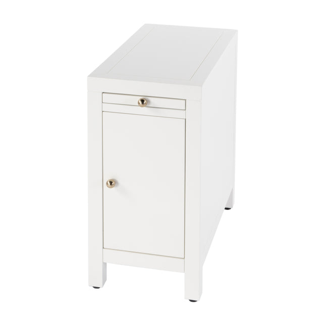 Nora 12 in. W Rectangular Wood 1 Door Narrow End Table with Pull-Out Tray by Butler Specialty Company