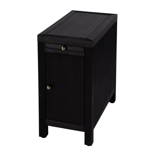 Nora 12 in. W Rectangular Wood 1 Door Narrow End Table with Pull-Out Tray by Butler Specialty Company