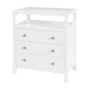 Nora 28 in. W Rectangular Wood 3 Drawer Tall Nightstand with Open Shelf on Top by Butler Specialty Company