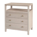 Nora 28 in. W Rectangular Wood 3 Drawer Tall Nightstand with Open Shelf on Top by Butler Specialty Company