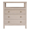 Nora 28 in. W Rectangular Wood 3 Drawer Tall Nightstand with Open Shelf on Top by Butler Specialty Company