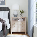 Nora 28 in. W Rectangular Wood 3 Drawer Tall Nightstand with Open Shelf on Top by Butler Specialty Company