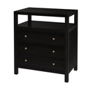 Nora 28 in. W Rectangular Wood 3 Drawer Tall Nightstand with Open Shelf on Top by Butler Specialty Company