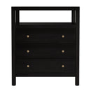 Nora 28 in. W Rectangular Wood 3 Drawer Tall Nightstand with Open Shelf on Top by Butler Specialty Company
