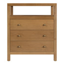 Nora 28 in. W Rectangular Wood 3 Drawer Tall Nightstand with Open Shelf on Top by Butler Specialty Company