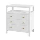 Nora 28 in. W Rectangular Wood 3 Drawer Tall Nightstand with Open Shelf on Top by Butler Specialty Company