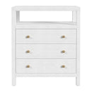 Nora 28 in. W Rectangular Wood 3 Drawer Tall Nightstand with Open Shelf on Top by Butler Specialty Company