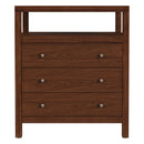 Nora 28 in. W Rectangular Wood 3 Drawer Tall Nightstand with Open Shelf on Top by Butler Specialty Company